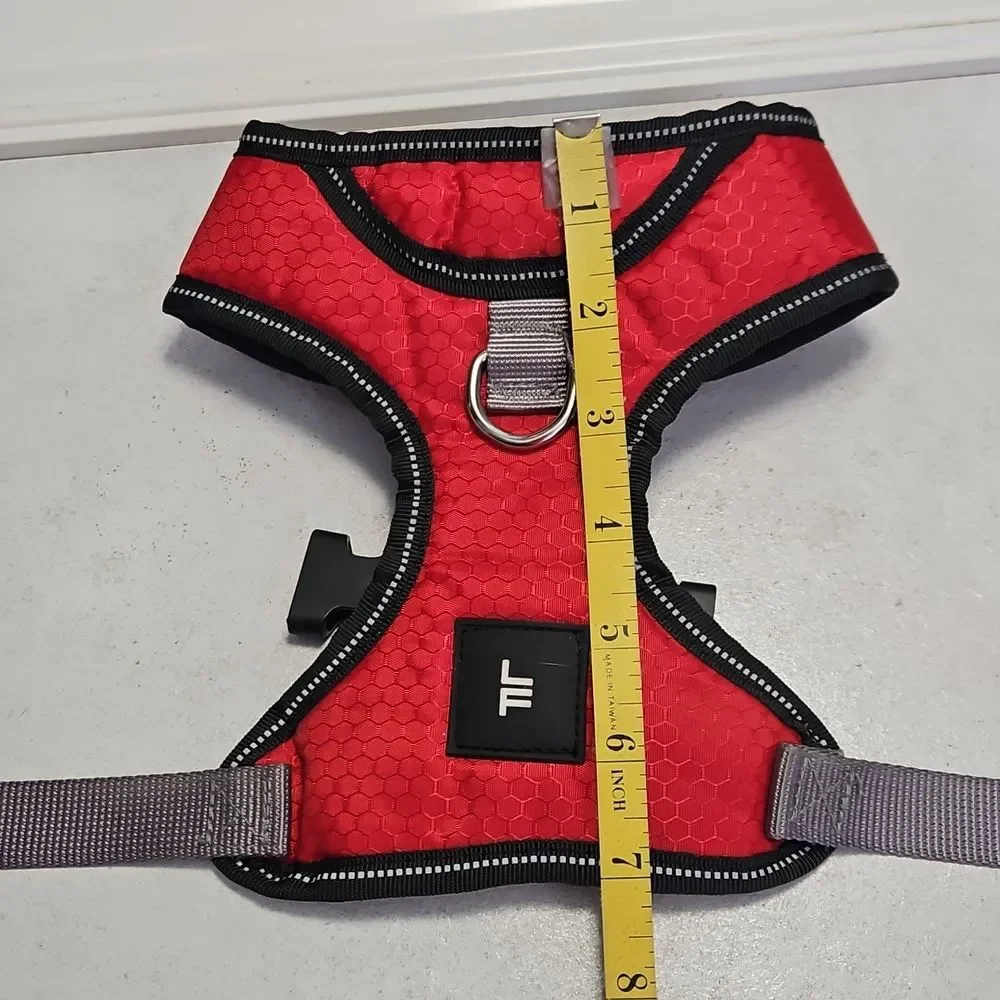 London Fog Red Dog Harness with Black Trim Size Medium